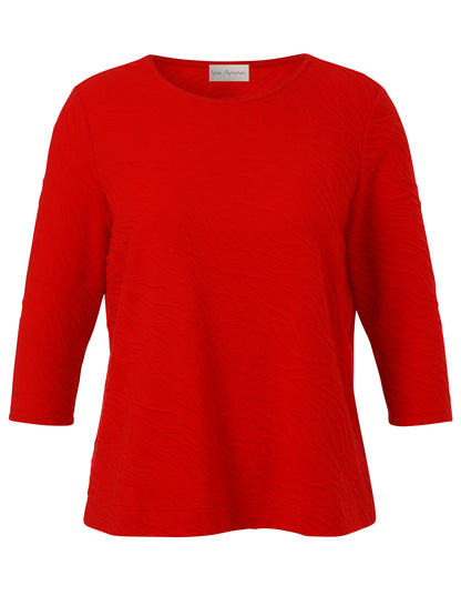 Red long-sleeve top on a white background