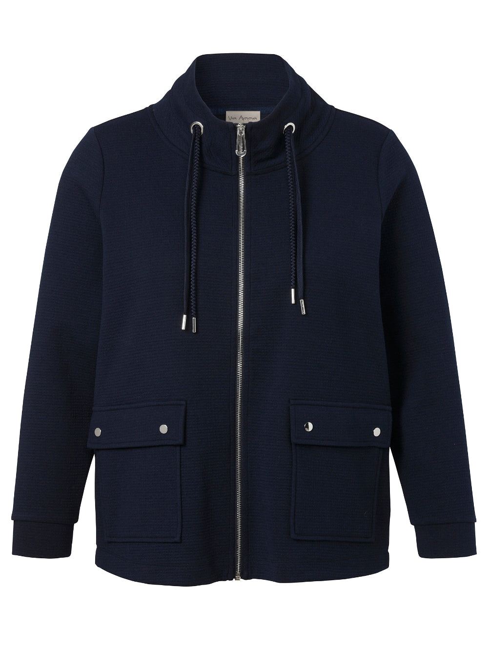 Navy Stand Collar Jacket
