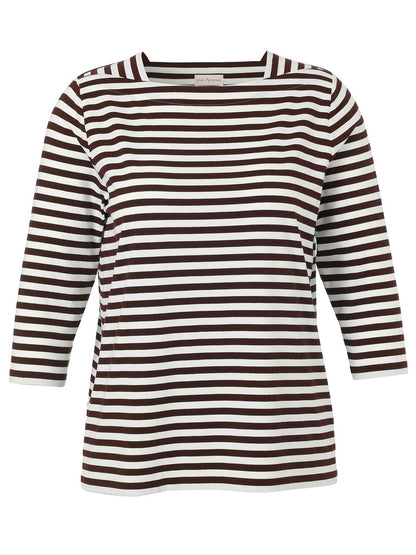 Via Appia Mocha Striped Top