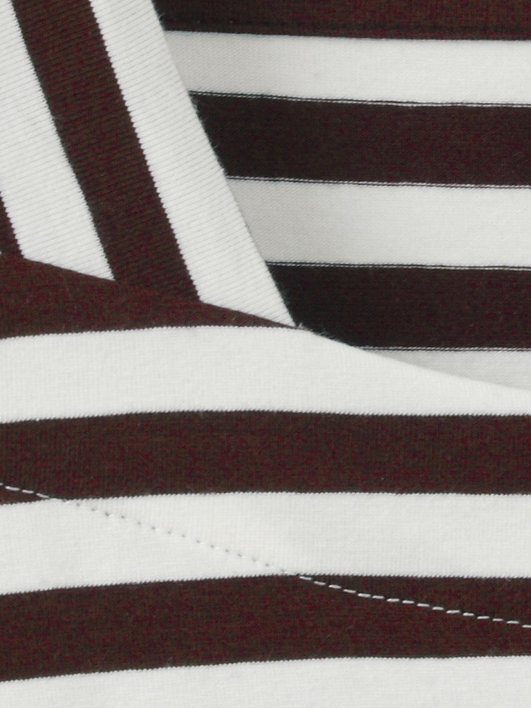 Via Appia Mocha Striped Top