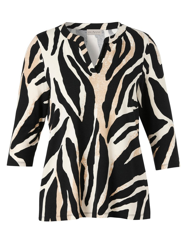 Via Appia Zebra Stripe Top