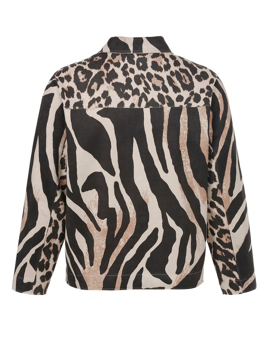 Via Appia Animal Print Jacket