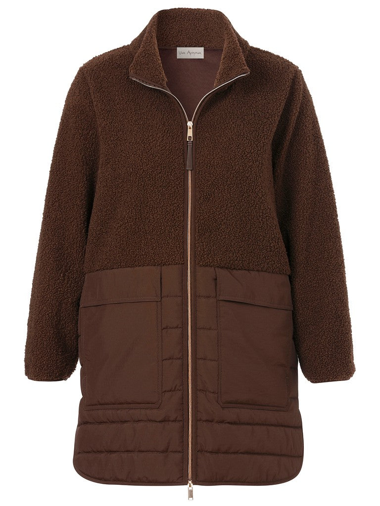 Via Appia Mocha Sherpa Jacket