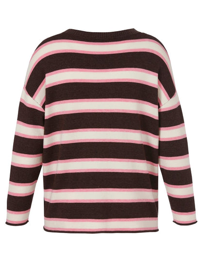 Via Appia Mocha Argyle Pullover