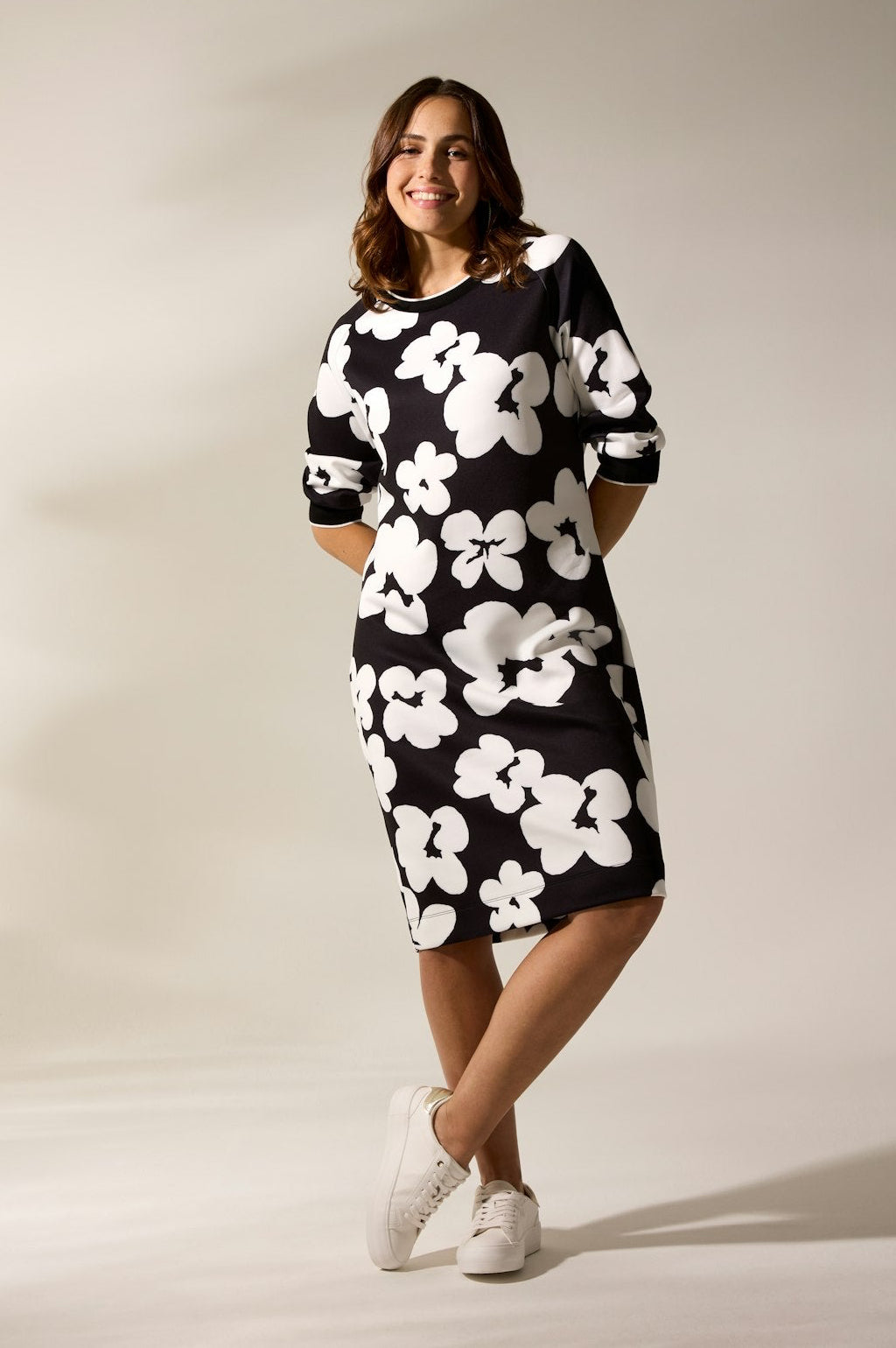 Black and White Floral Dress
