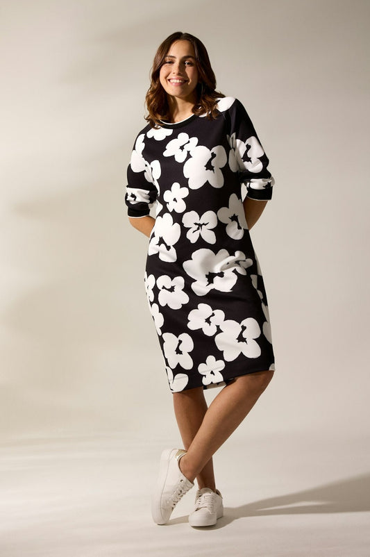 Black and White Floral Dress