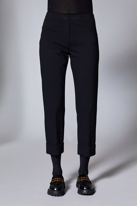 Peruzzi Black TurnUp Trouser