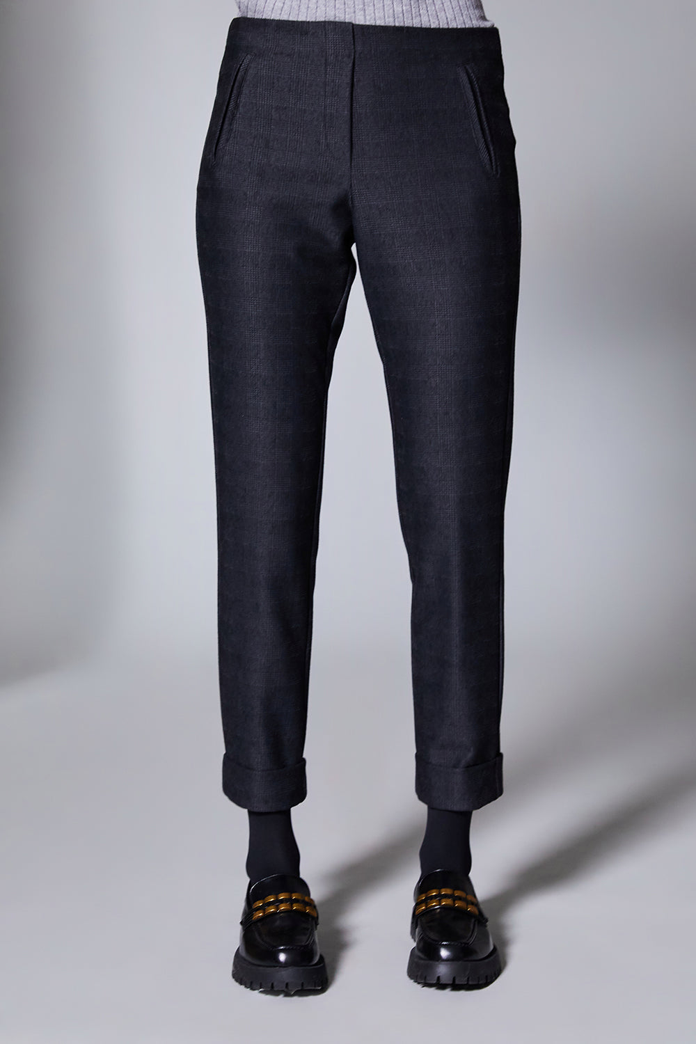 Peruzzi Grey Check Trousers