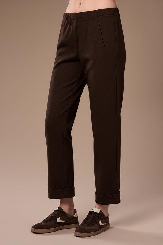 Peruzzi Brown Subtle Check Trouser
