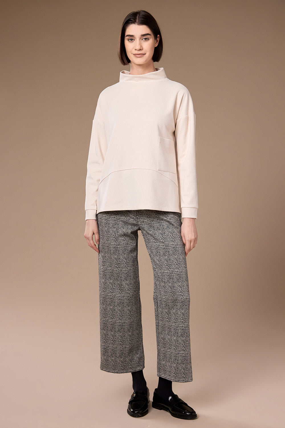 Peruzzi Ecru Cowl Top
