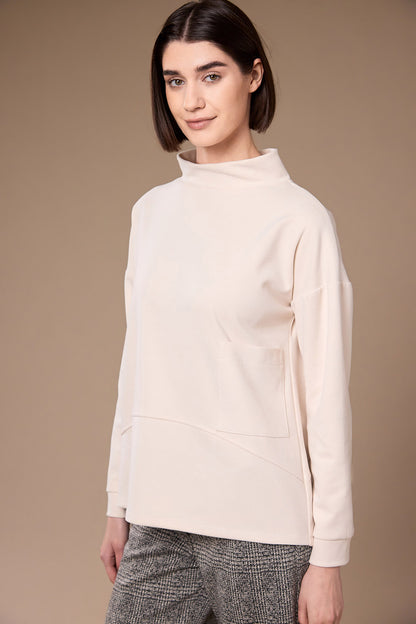 Peruzzi Ecru Cowl Top