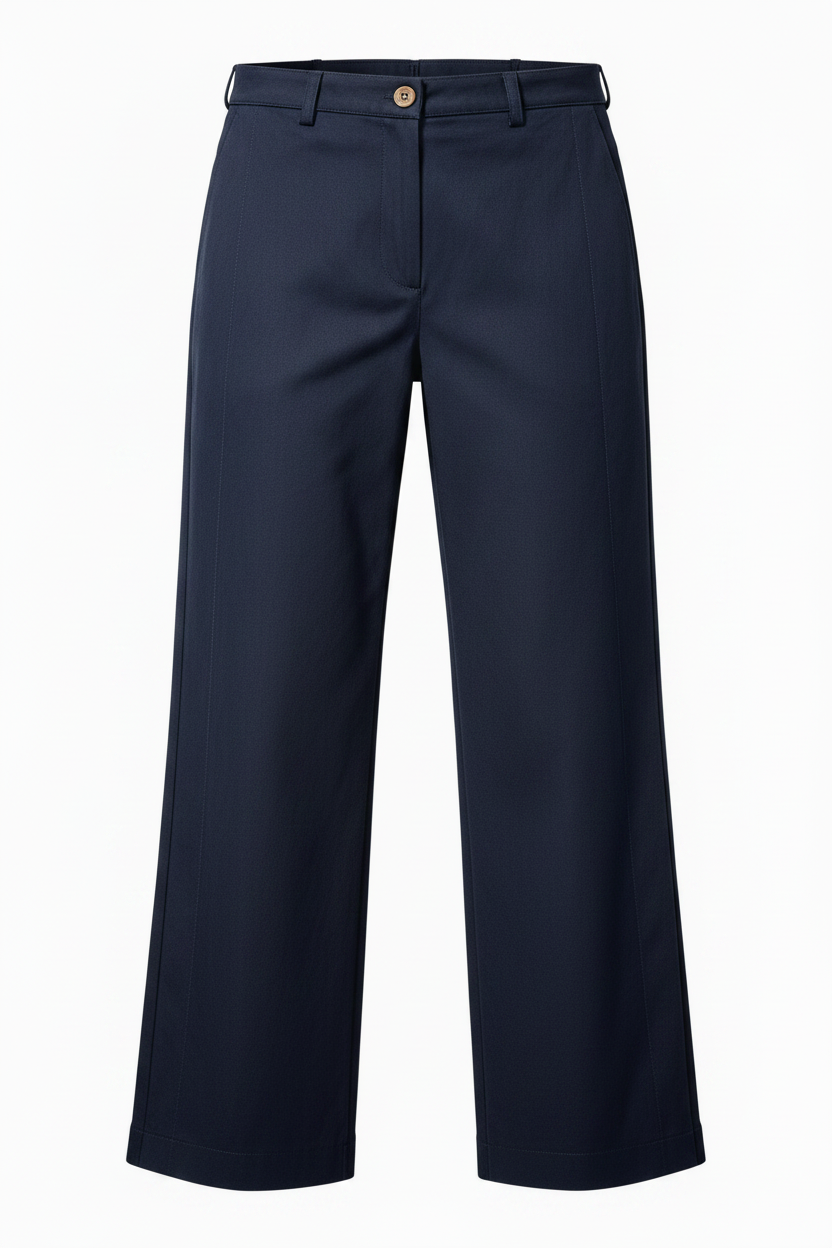 Peruzzi Navy Turn Up Trousers