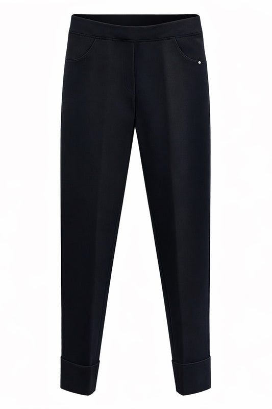 Peruzzi Black Turn Up Trousers