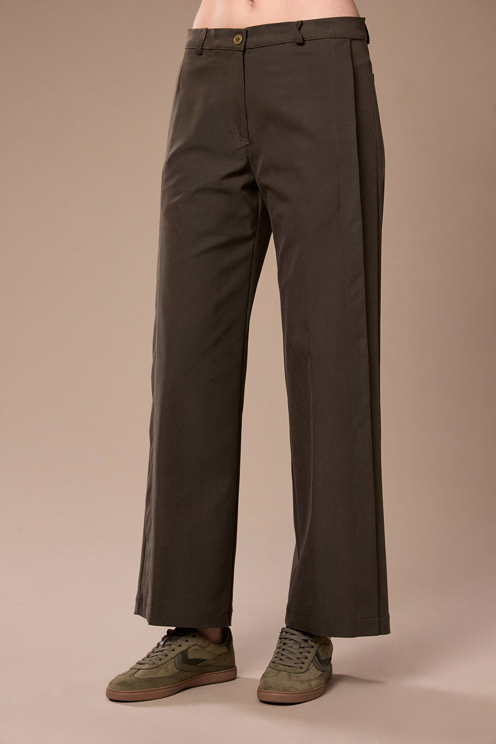 Peruzzi Brown Turn Up Trousers