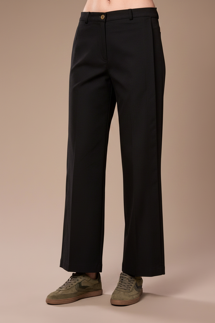 Peruzzi Black Turn Up Trousers