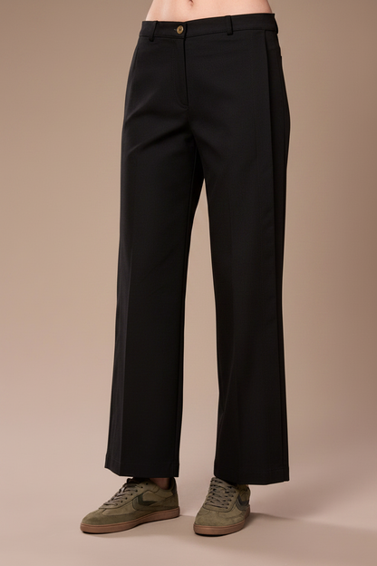Peruzzi Black Turn Up Trousers