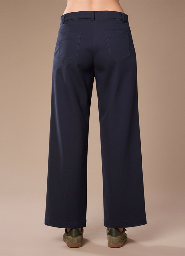 Peruzzi Navy Turn Up Trousers