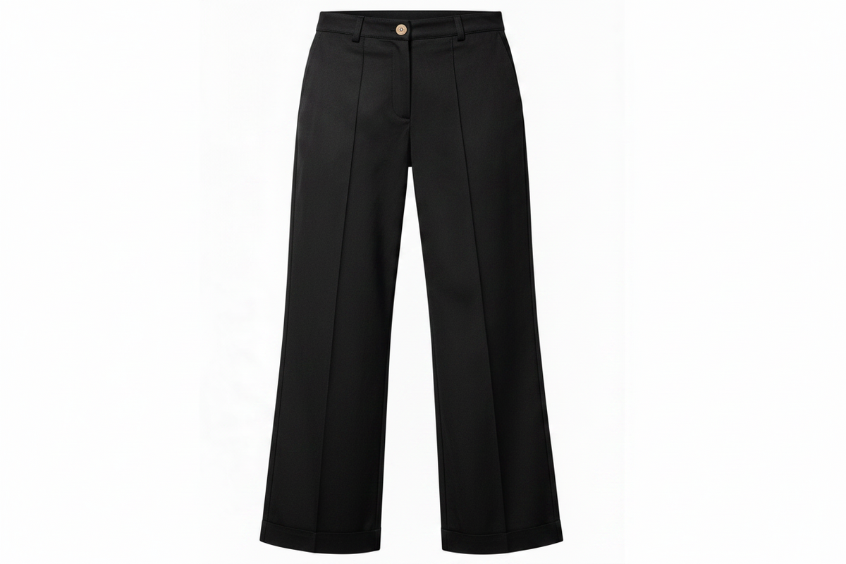 Peruzzi Black Turn Up Trousers