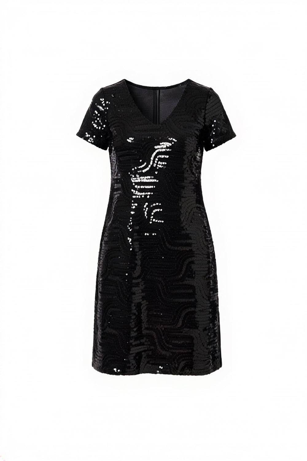 Peruzzi Black Sequin Cocktail Dress