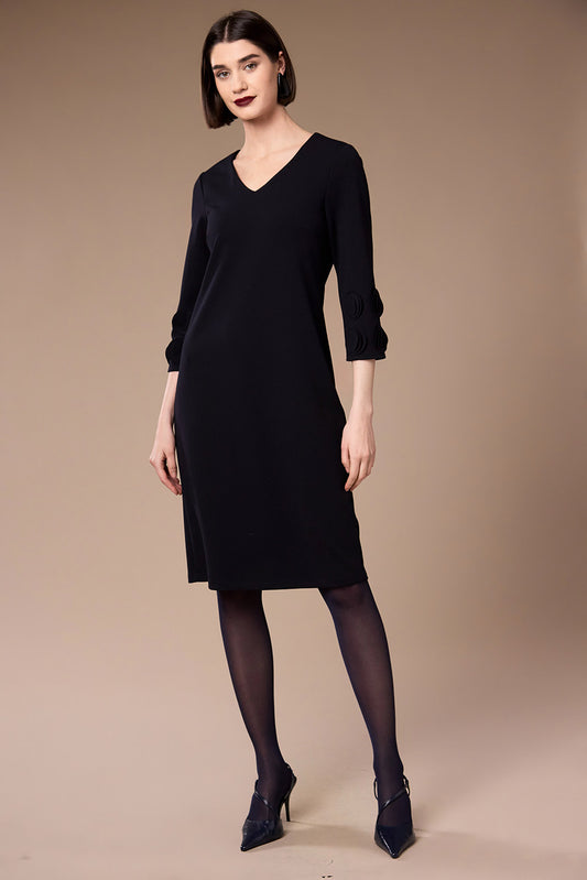Peruzzi Black Frill Sleeve Dress
