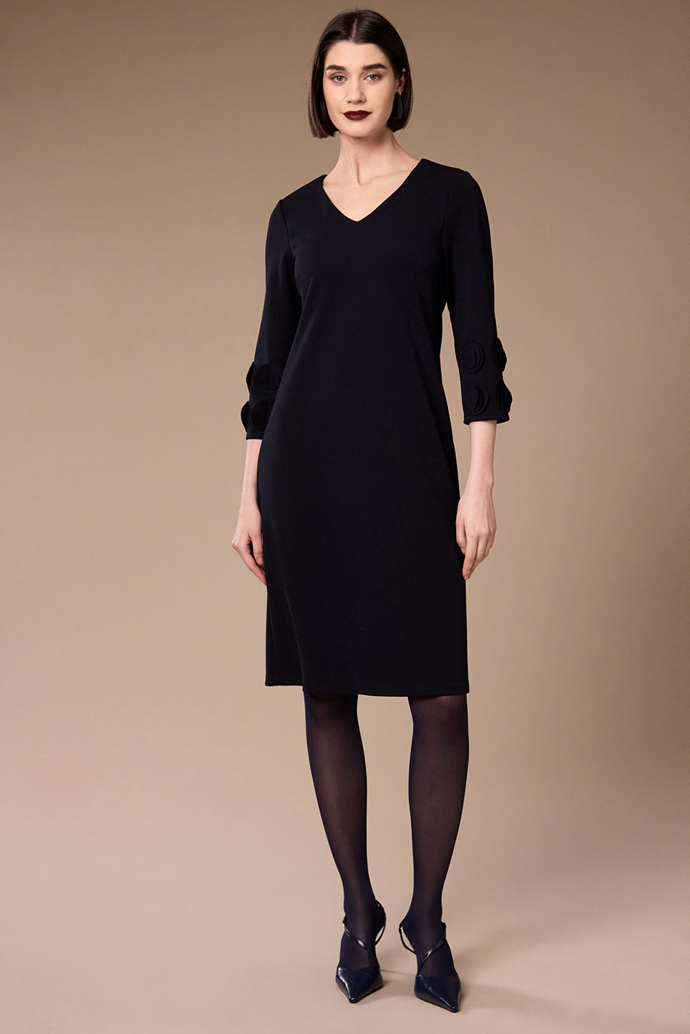 Peruzzi Black Frill Sleeve Dress