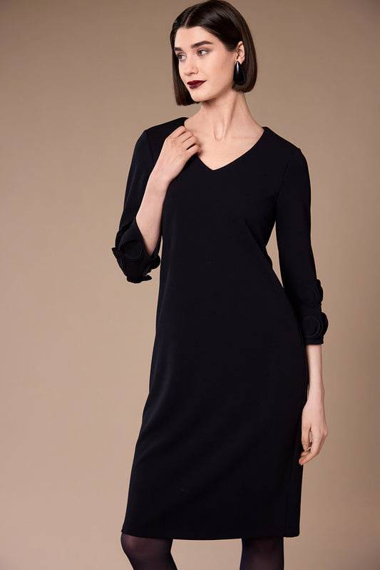 Peruzzi Black Frill Sleeve Dress