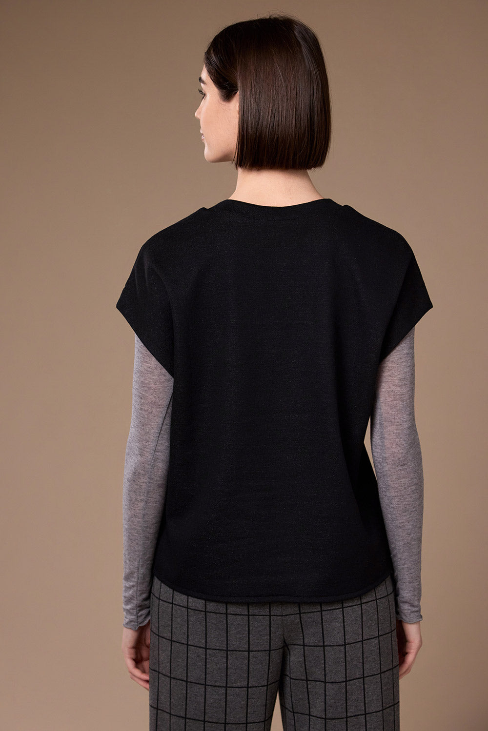 Peruzzi Grid Print Pocket Tabard