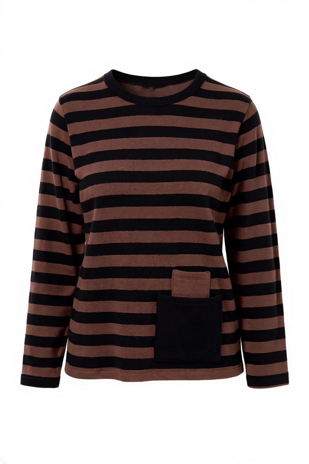 Peruzzi Stripe Pocket Fleece Top