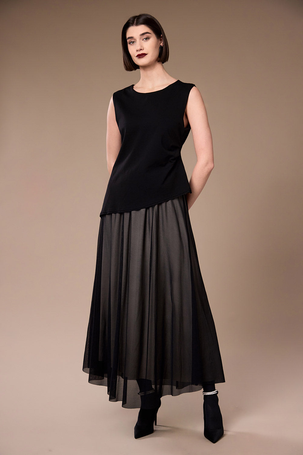 Peruzzi Black Tulle Dress