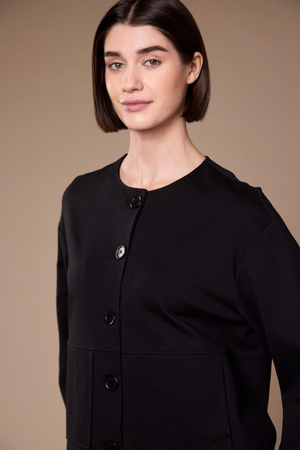 Peruzzi Black Collarless Jacket