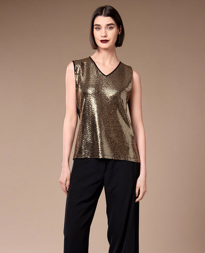 Peruzzi Gold Sparkle Top