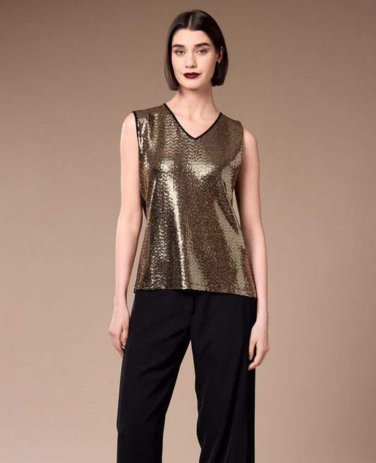 Peruzzi Gold Sparkle Top