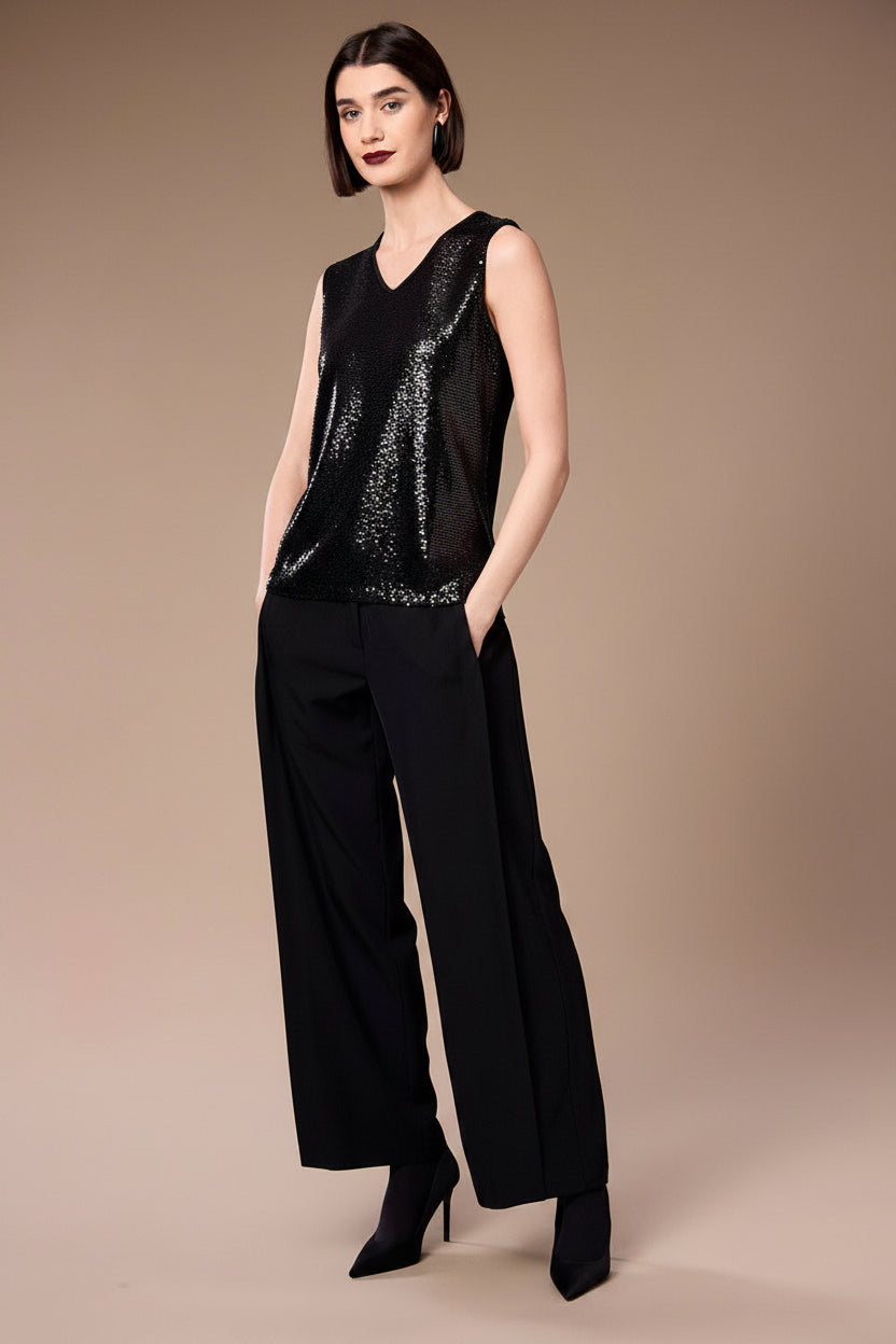 Peruzzi Black Sparkle Top