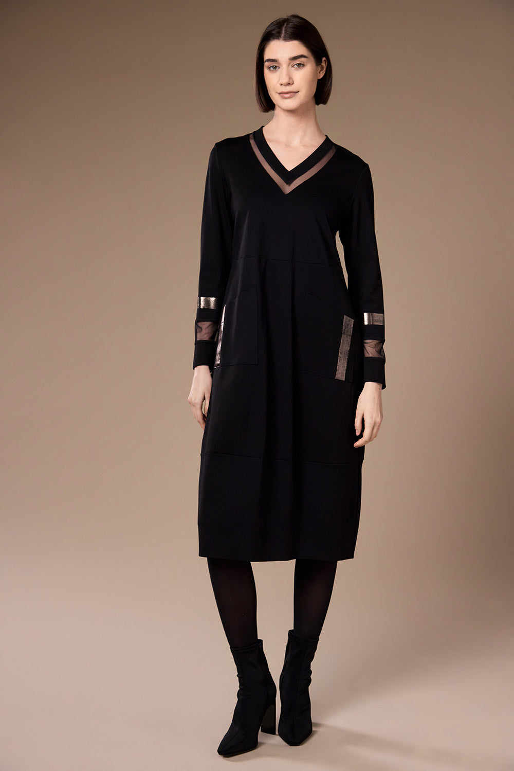 Peruzzi Black & Bronze Dress