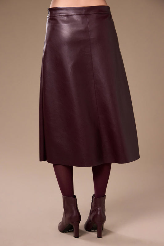 Peruzzi Faux Leather Skirt