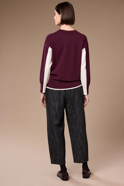 Peruzzi Contrast Trim Pocket Knit