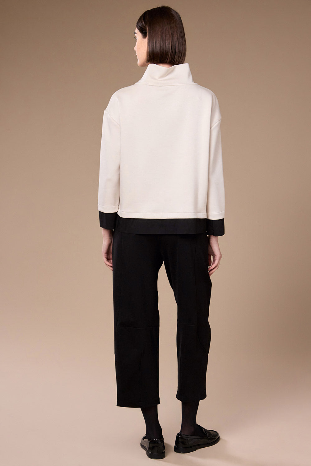 Peruzzi Two Tone Button Top