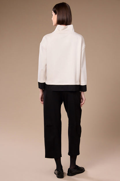 Peruzzi Two Tone Button Top