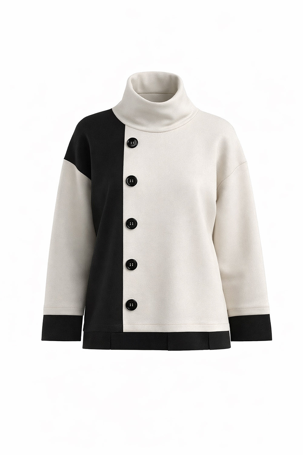 Peruzzi Two Tone Button Top