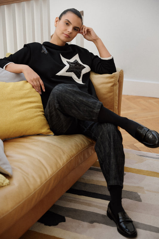 Peruzzi Black Star Top