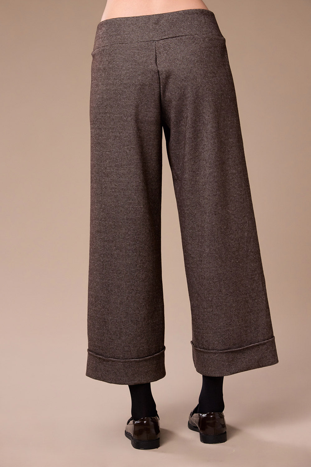 Peruzzi Brown Mini Houndstooth Trouser