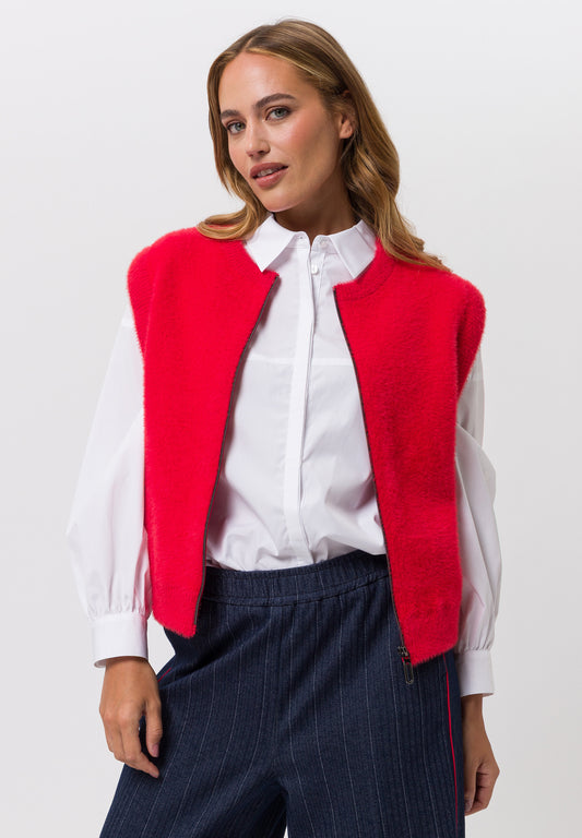 Red Knitted Waistcoat
