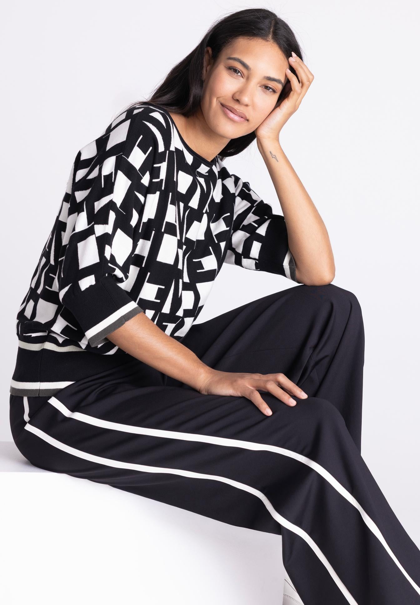 Tuzzi Geometric Print Sweater