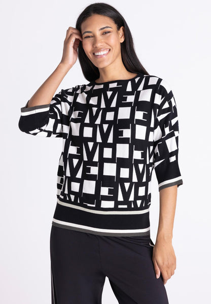 Tuzzi Geometric Print Sweater