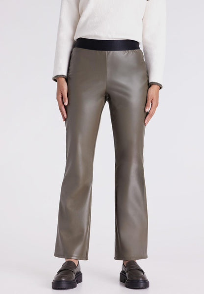 Tuzzi Dark Olive Flared Trousers