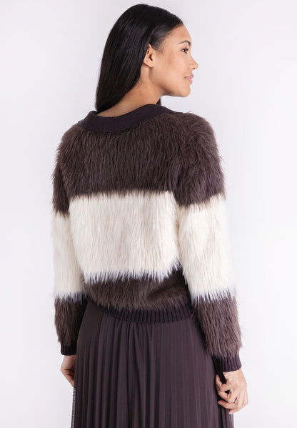Tuzzi Long Yarn Striped Sweater