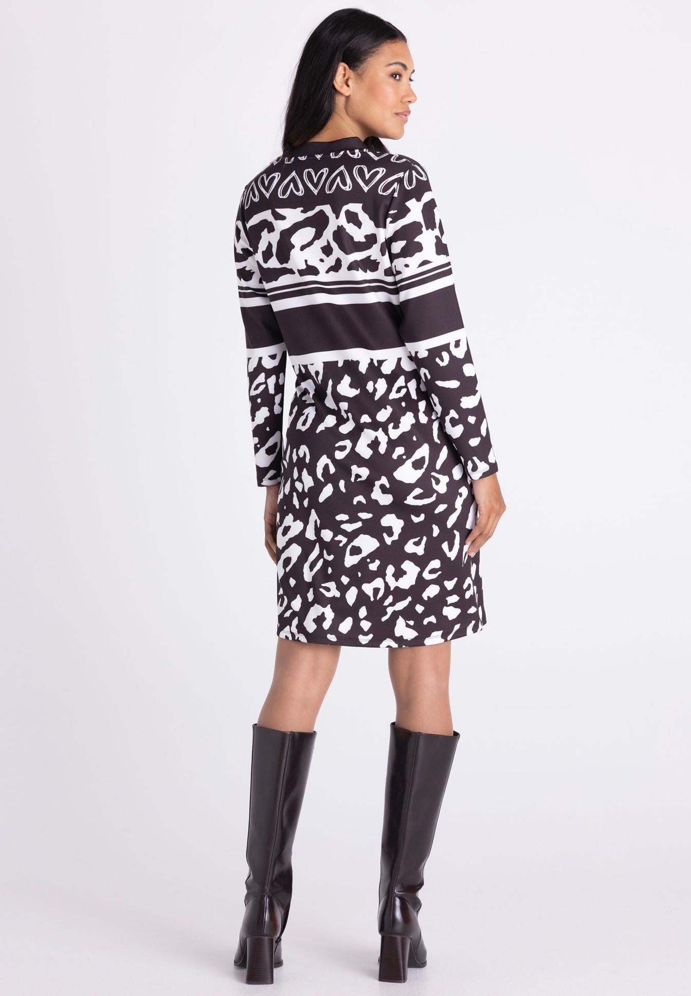 Tuzzi Dark Chocolate Animal Print Dress