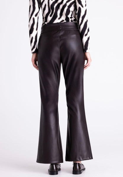 Tuzzi Dark Chocolate Faux Leather Trousers