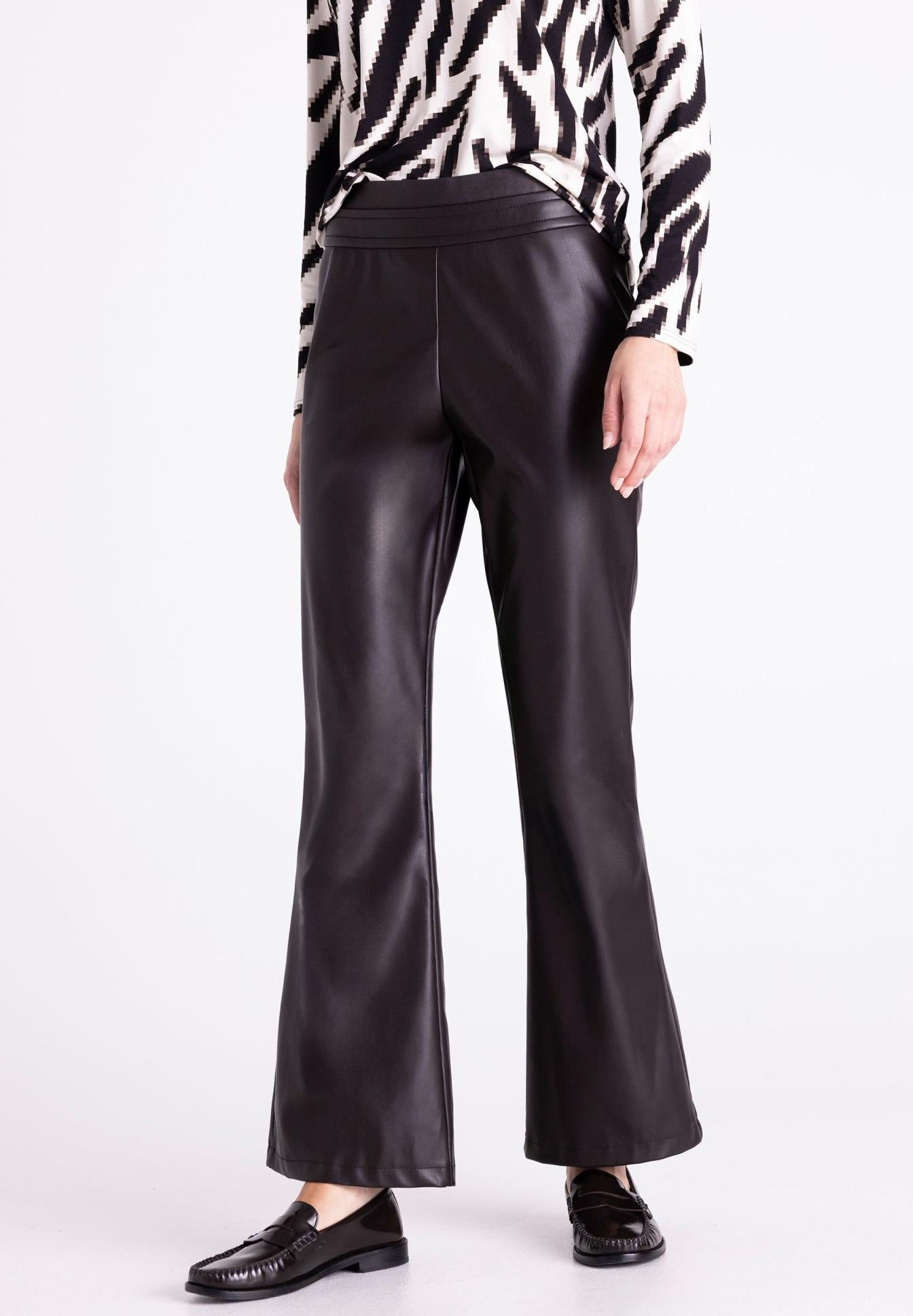 Tuzzi Dark Chocolate Faux Leather Trousers