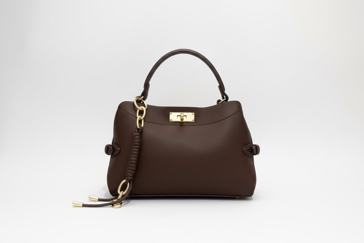 Chocolate Brown Structured Bag
